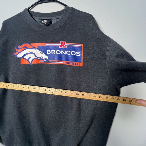 Denver Broncos Sweatshirt Men's XL Gray NFL Team Apparel Football Crewneck - Picture 5 of 8